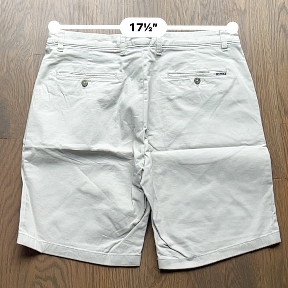 Johnnie-O off white neil stretch twill 9 inch shorts size 36 academia preppy E - Picture 5 of 9